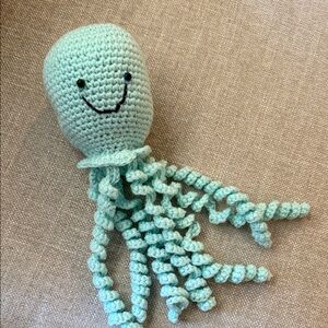 Handmade Seafoam Green Crochet Octopus Plush